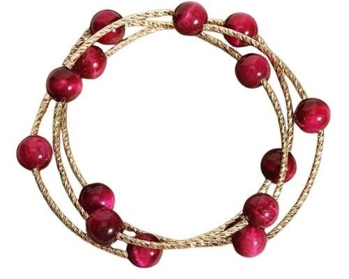 Red Tiger's Eye Wrap Bracelet