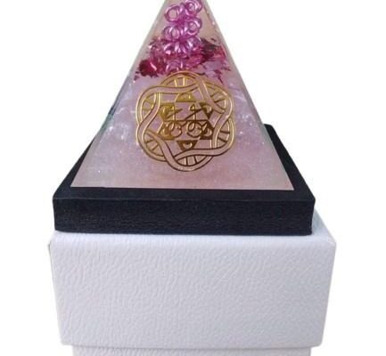 Orgonite Energy Pyramid with Gold Symbol